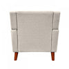 Midway Mid-Century Modern Armchair with Tufted Waffle Stitch, Beige, Walnut | Midway Fauteuil Moderne du Milieu de Siecle a Point Capitonne Gaufre, Beige, Noyer