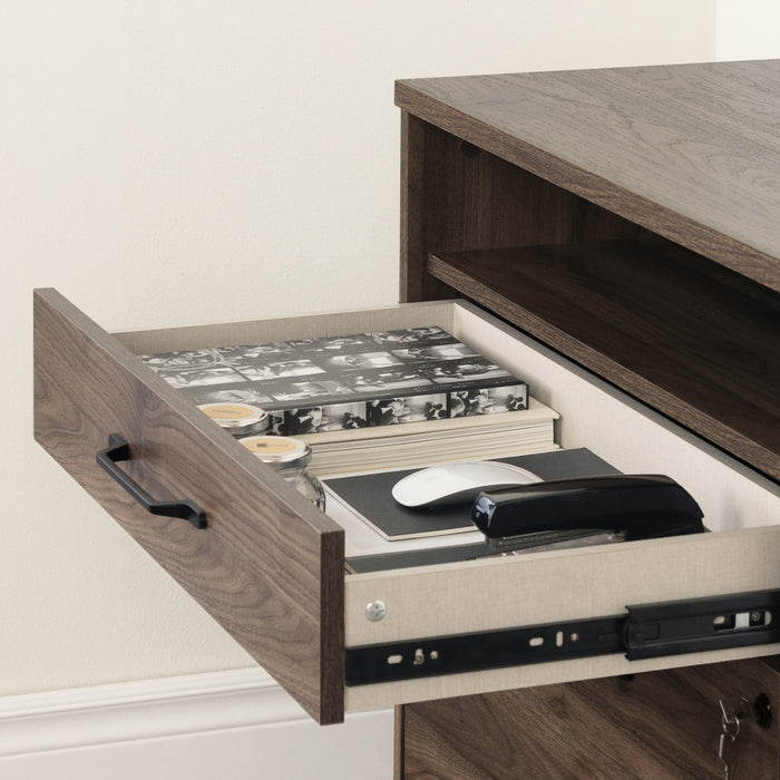 Helsy Classeur 2 Tiroirs - Noyer Naturel