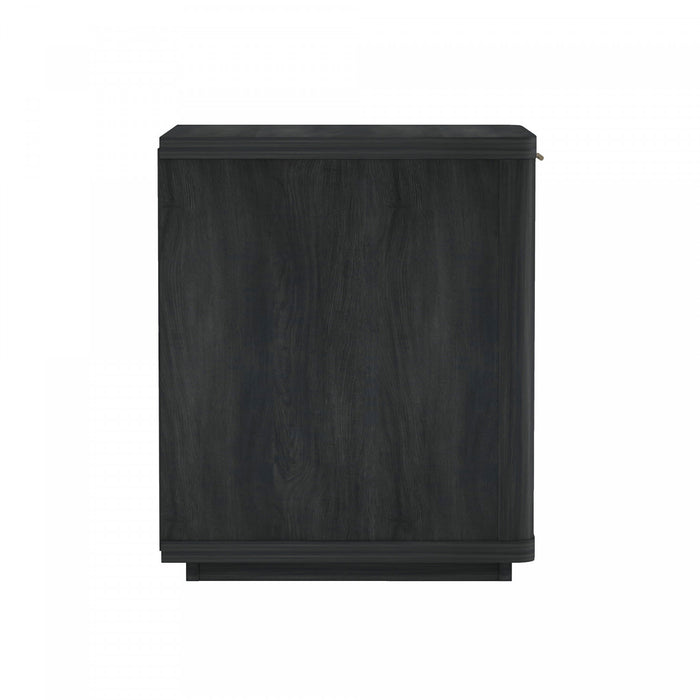 Table de nuit moderne Evelyn 20\" en gris charbon (1 tiroir)