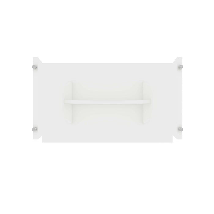 Ensemble de salle a manger Coney style milieu du siecle, 3 pieces, blanc