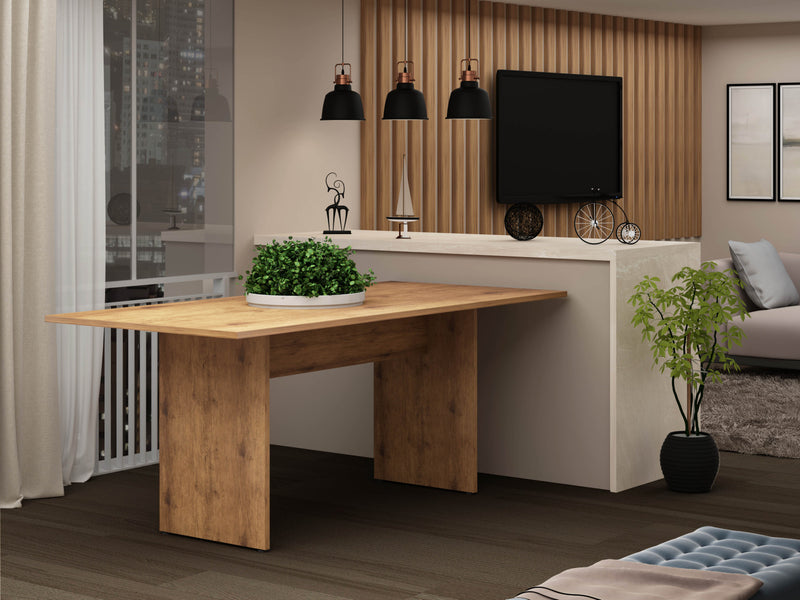 Ensemble de salle a manger moderne Nomad 3 pieces en bois naturel