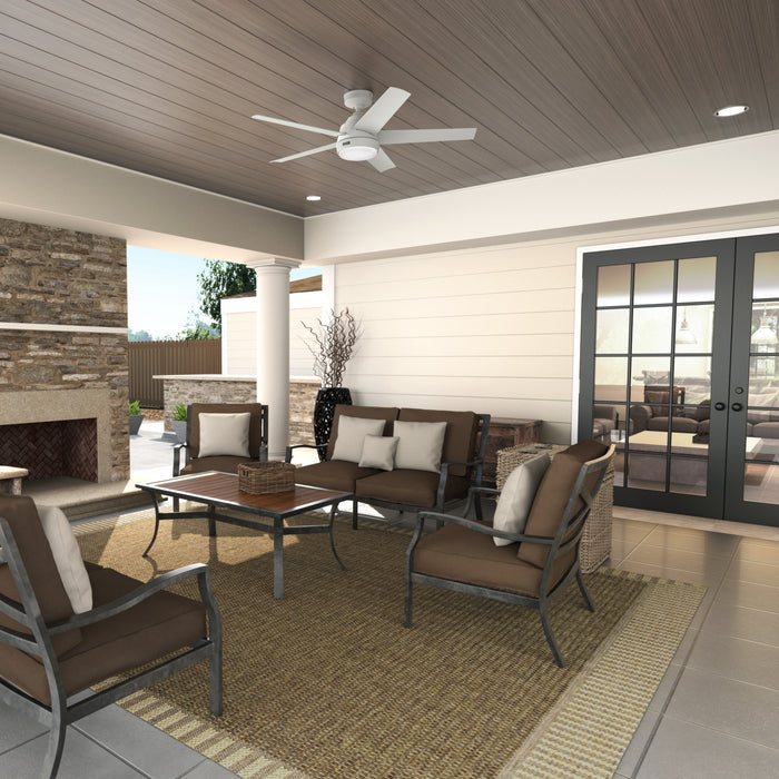 Ventilateur de plafond Skyflow avec luminaire - Blanc