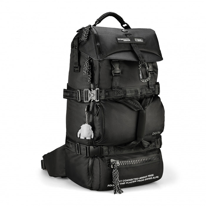 Sac a dos Swissdigital Balerna XL – Sac de 44L, SDD Finder, resistant a l'eau, ecologique, systeme hybride, rangement pour le ski