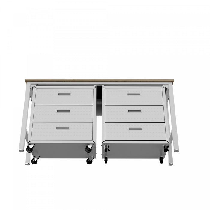 Ensemble de garage moderne Fortress 3 pieces en blanc