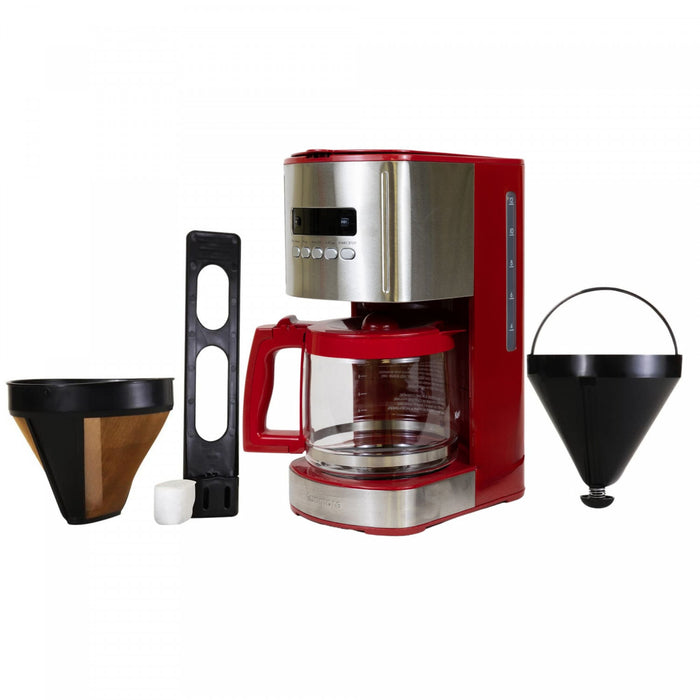 Cafetière programmable Kenmore de 12 tasses, rouge - KKCM12R