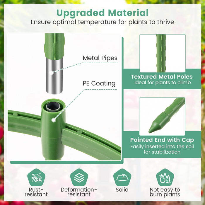 Costway 2-pack Garden Trellis 57\" Support De Plante Et Cages A Tomates Avec Hauteur Reglable