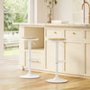 HOMCOM Wooden Bar Stools Set of 2 Adjustable Swivel Barstools Natural White