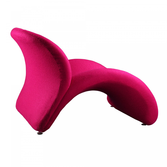 Fauteuil d’appoint moderne en laine melangee Rosebud, fuchsia – Lot de 2