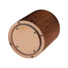 Kinley Set of 2 Modern Round Nesting Coffee Tables, Burl Veneer Cylinder Side Table Set, Brown | Ensemble de 2 tables basses rondes gigognes Kinley, tables d'appoint cylindriques placage bois, brun