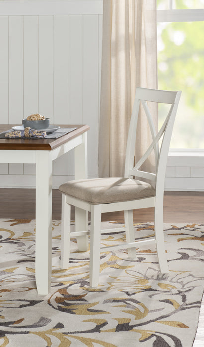 Chaise de salle à manger Jane en tissu brun - ensemble de 2