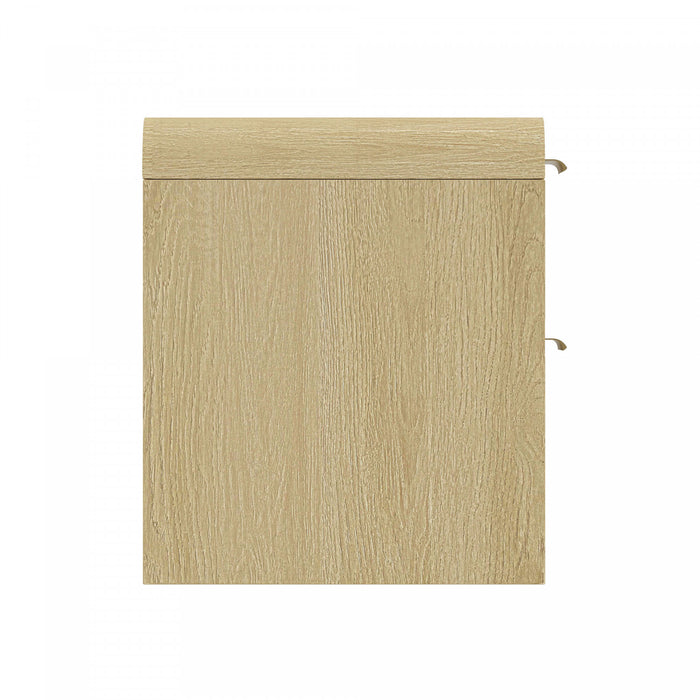 Table de nuit Grace Modern 28\" en chene naturel et or