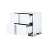 Madeline Nightstand with 2 Storage Drawers and Metal Legs,White | Madeline table de chevet avec 2 tiroirs de rangement et pieds en metal, blanc