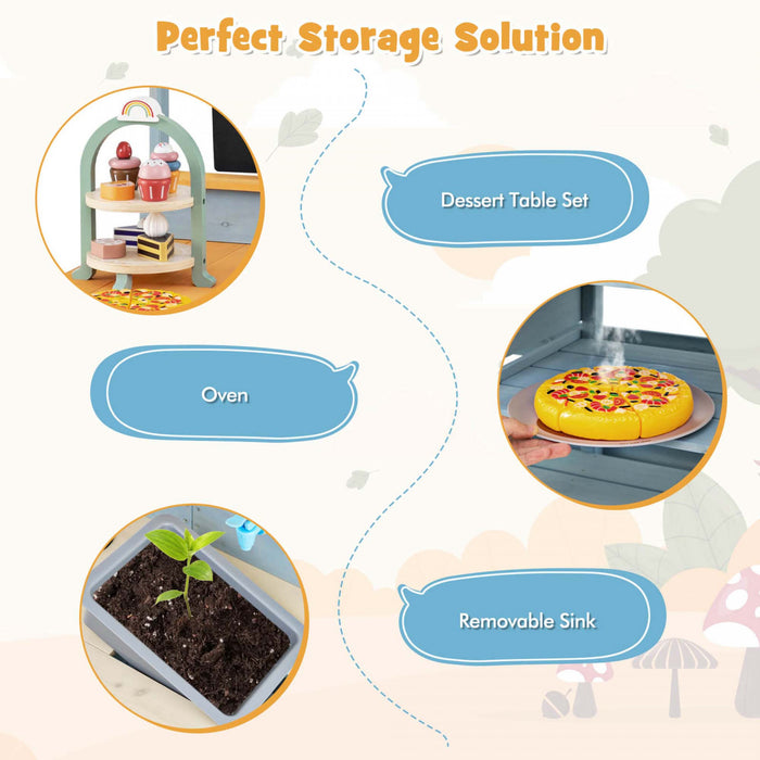 Cuisine De Boue Costway Avec Table De Pique-nique Pour Enfants