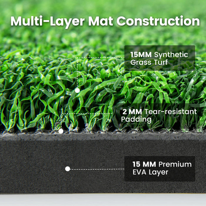 Costway 5 X 4 Ft Golf Hitting Mat Artificiel Interieur Exterieur Turf Golf Training Mat 32 Mm