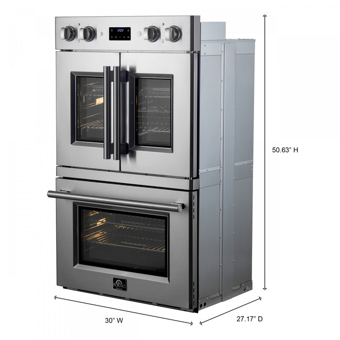 Four mural electrique double Asti 30 pouces, acier inoxydable, 7,36 pi³ - FBOEL1340-30