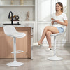 HOMCOM Swivel Bar Stools Set of 2 with Adjustable Height, Bar Chairs, White