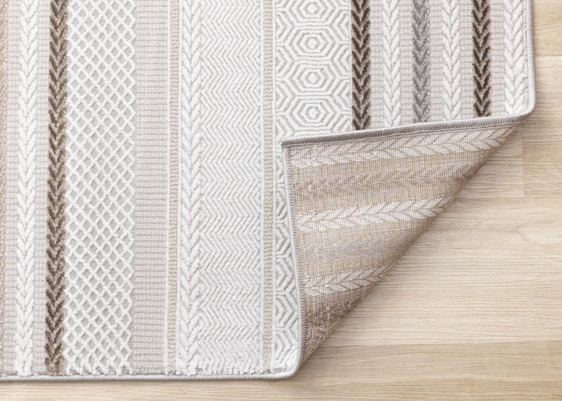 Carpette London à rayures pour l'intérieur - 5 pi 3 po x 7 pi 7 po