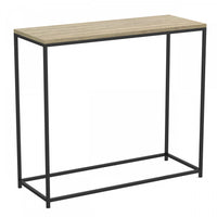 Console moderne de 31 po - taupe foncé avec métal noir