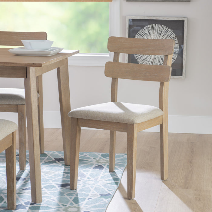 Chaise de salle à manger Drury en tissu naturel - ensemble de 2
