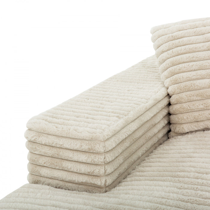 Fauteuil long Snug de Sealy de 68 po avec mousse - beige