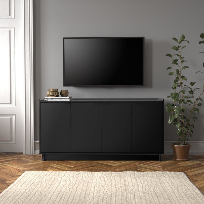 Console Simply Modern de Prepac à 4 portes - noire