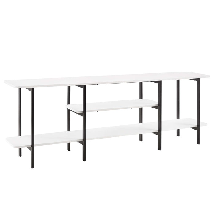 Console contemporaine moderne Celine 71\" en blanc (3 etageres)