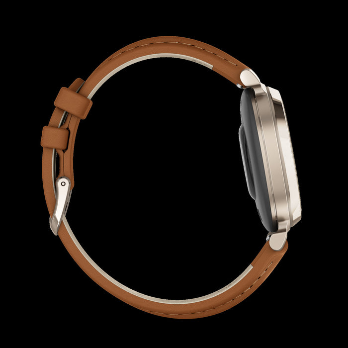 Garmin Lily™ 2 Montre Connectee - Suivi De La Sante Avec Lentille A Motif Elegant, Ecran Tactile - Creme Or