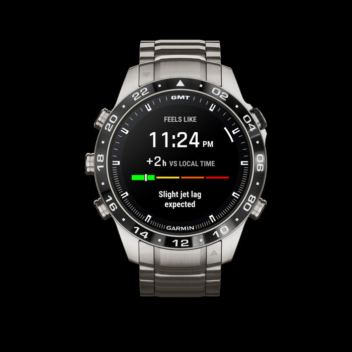 Garmin Marq Aviator Gen 2 Montre Intelligente De Luxe - Ultra Durable Avec Boitier En Titane Et Ecran Amoled