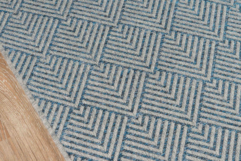 Tapis Contemporain Laura 6'7\" x 9'6\" en Bleu
