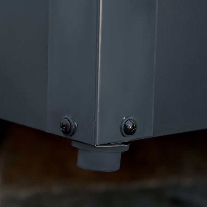 Outsunny Grande Boite De Pont Avec Serrure Outils De Jardin Gris