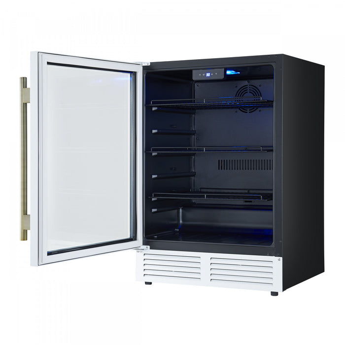 Refroidisseur a boissons Frescolino de 24\" en Blanc, capacite de 188 canettes- FWCDR6665-24WHT