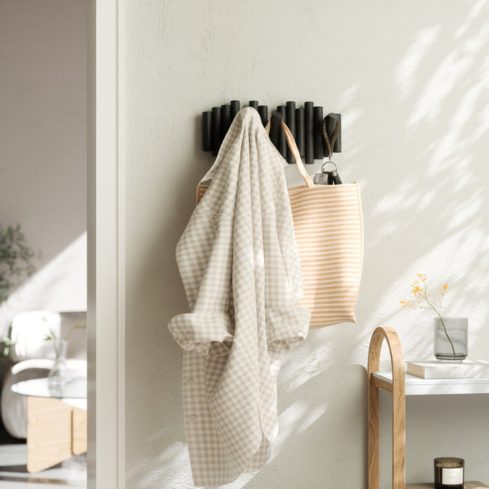 Crochets muraux Picket Rail de Umbra - noirs