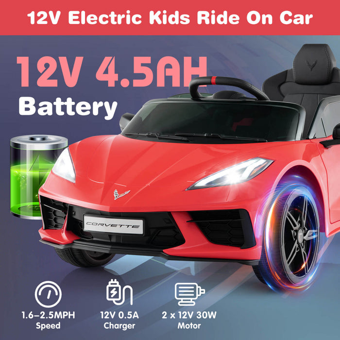 Costway 12v Electrique Enfants Rouler Sur La Voiture Avec Telecommande Sans Fil Connexion Lumieres Rouge
