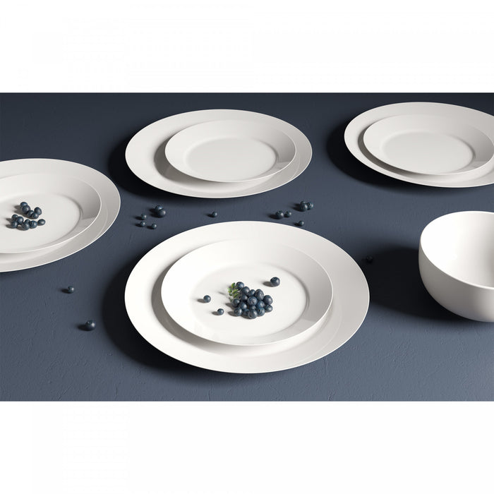 Ensemble de Vaisselle H2K Aspen en Porcelaine, 12 Morceaux, Service pour 4 Personnes