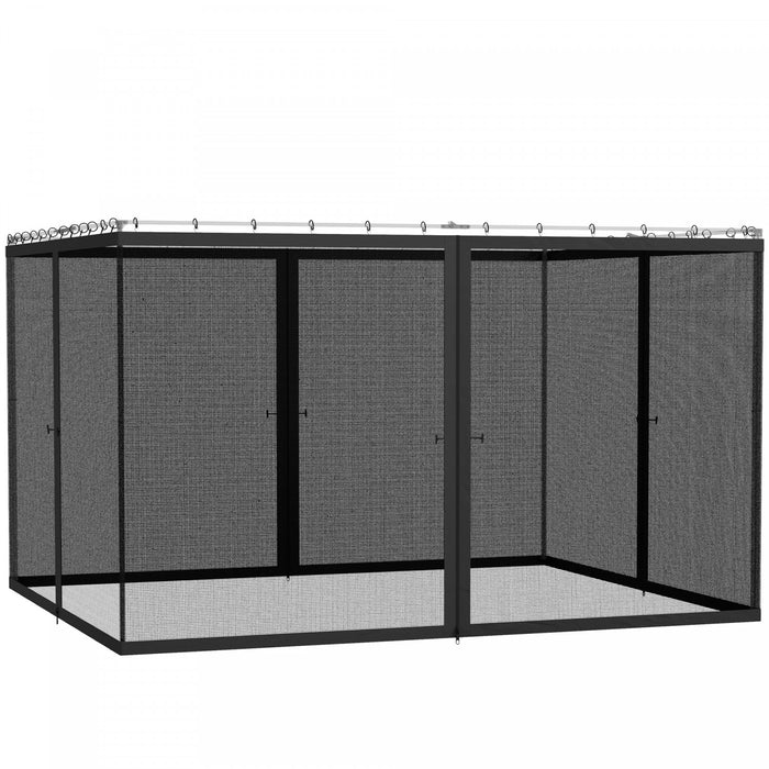 Outsunny Murs D'ecran De Moustiquaire De Remplacement De Gazebo 10' X 12'