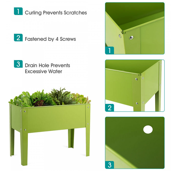 Support Pour Plantes De 61 X 30,5 Cm Costway, Jardiniere Surelevee, Bac A Fleurs Sureleve