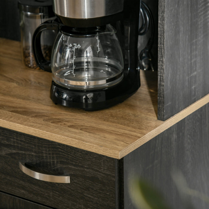 HOMCOM buffet moderne, armoire de cuisine avec placard de rangement