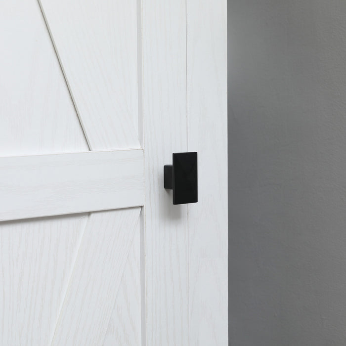 HOMCOM Garde-manger 48\", armoire avec porte grange, blanc