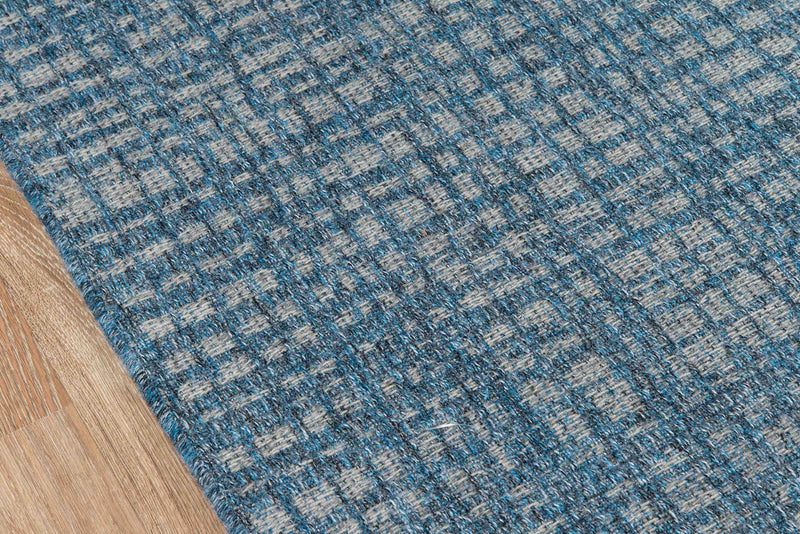 Tapis Contemporain Nayah 6'7\" x 9'6\" en Bleu