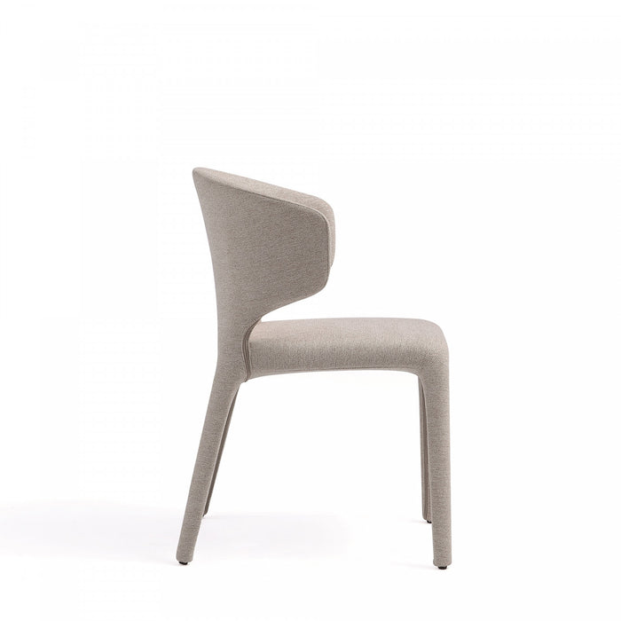 Chaise de salle a manger Conrad style milieu du siecle moderne, rembourree, coloris ble – Lot de 4