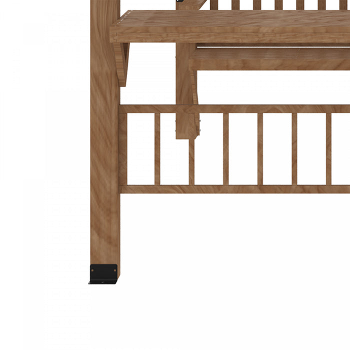 Outsunny Pergola Exterieure 14' X 10', Tonnelle En Bois Avec Comptoirs De Bar Et Bancs, Pour Jardin, Patio, Arriere-cour, Terrasse