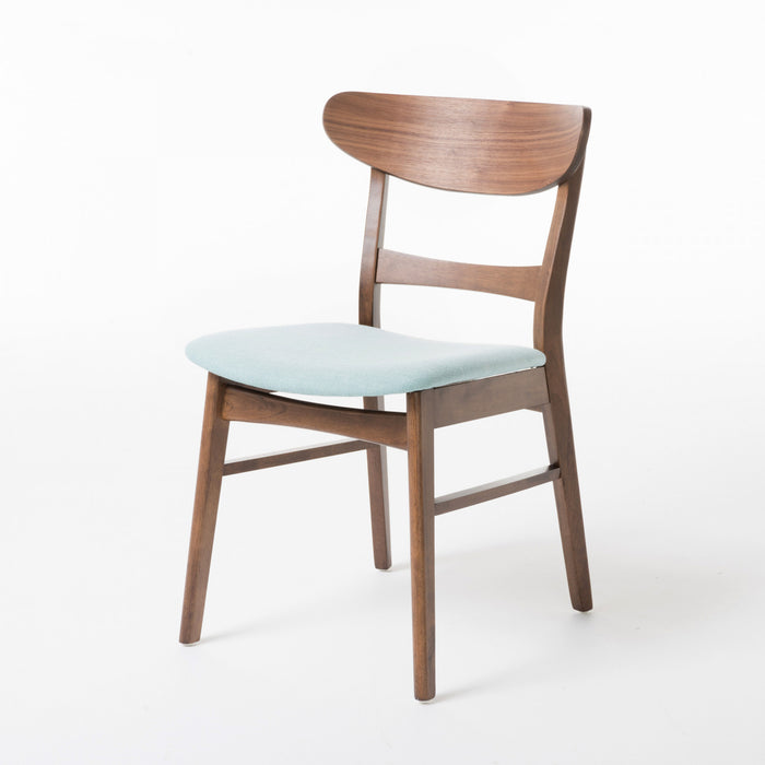 Katte Ensemble De 2 Chaises De Salle A Manger Avec Assise Rembourree Et Structure En Bois De Caoutchouc Massif, Menthe