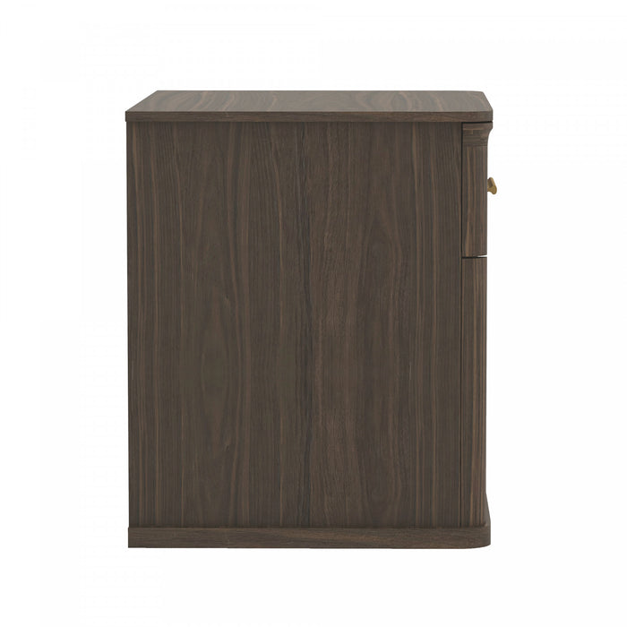 Table de nuit traditionnelle Clifford en noyer (1 tiroir)