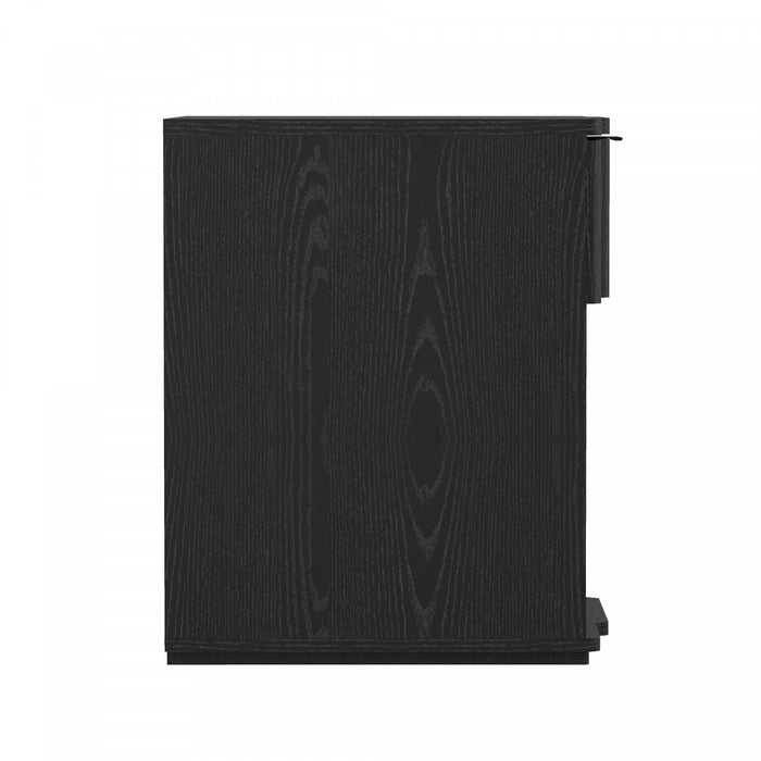 Table de nuit Clive style milieu du siecle 56 cm en noir (1 tiroir)