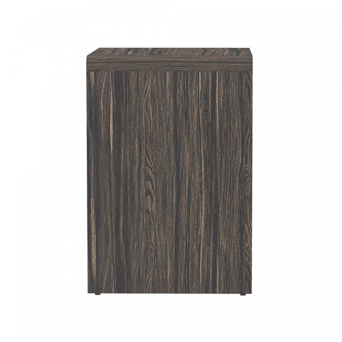 Table de nuit contemporaine Novara 56 cm en noyer Jacobean (2 tiroirs)
