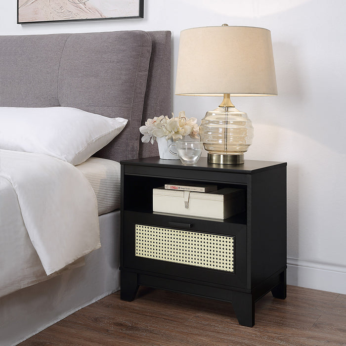 Ensemble de salon Sheridan style milieu du siecle 4 pieces en noir
