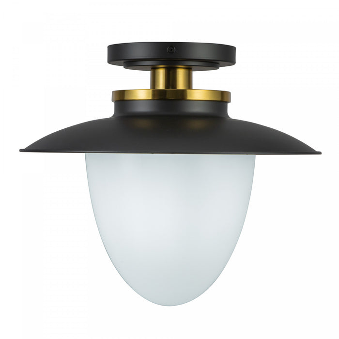 Suspension A 1 lampe Dahlia De 15 po, Noire
