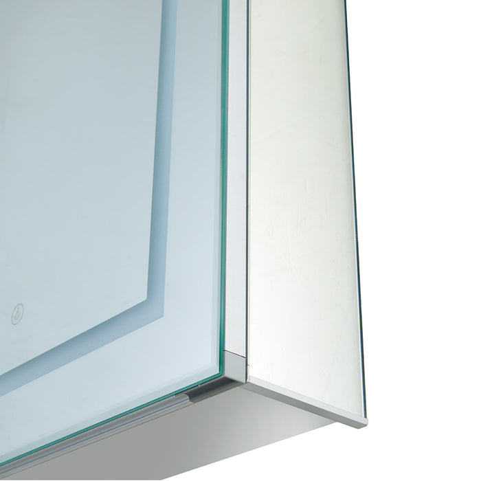 Armoire à pharmacie Stapik avec miroir et DEL - argentée