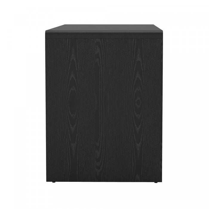 Bureau d'ecriture contemporain Novara 60\" en noir (2 tiroirs)