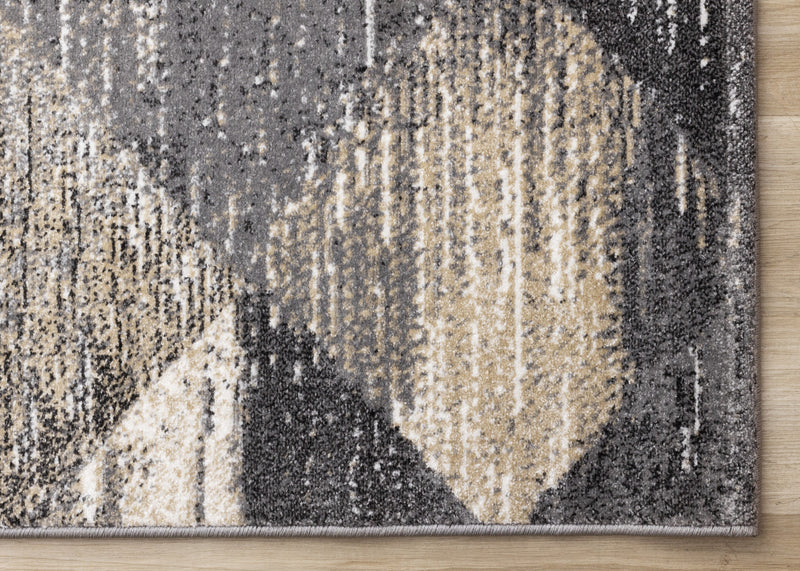 Tapis Dayton a motif de losanges vieillis, 7'10\" x 10'6\"